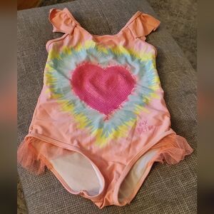 Betsey Johnson Peach Pink Girls One-Piece Swimsuit